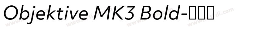 Objektive MK3 Bold字体转换 Objektive MK3 Bold字体转换